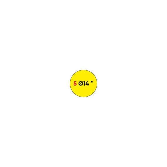 Etichette permanenti Markin Copiatabu Ø 14 mm - giallo - conf. 10 blister da 10 ff A4 - X11005GI
