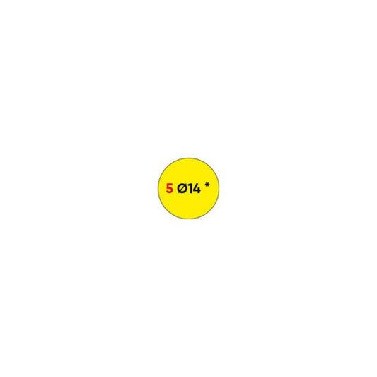 Etichette permanenti Markin Copiatabu Ø 14 mm - giallo - conf. 10 blister da 10 ff A4 - X11005GI