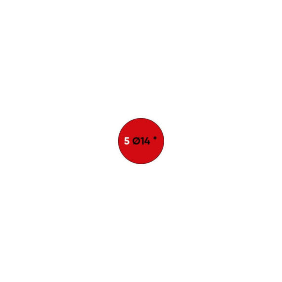 Etichette permanenti Markin Copiatabu Ø 14 mm - rosso - conf. 10 blister da 10 ff A4 - X11005RO