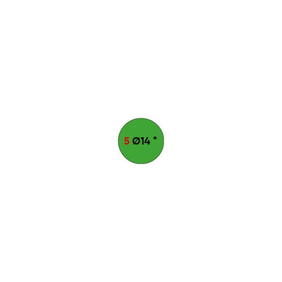 Etichette permanenti Markin Copiatabu Ø 14 mm - verde - conf. 10 blister da 10 ff A4 - X11005VE
