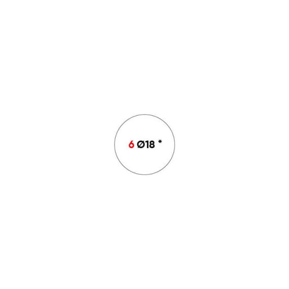 Etichette permanenti Markin Copiatabu Ø 18 mm - bianco - conf. 10 blister da 10 ff A4 - X11006
