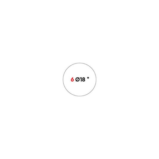 Etichette permanenti Markin Copiatabu Ø 18 mm - bianco - conf. 10 blister da 10 ff A4 - X11006