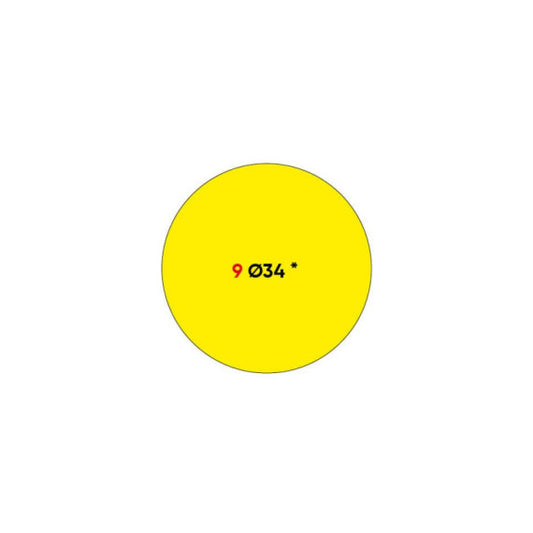 Etichette permanenti Markin Copiatabu Ø 34 mm - giallo - conf. 10 blister da 10 ff A4 - X11009GI