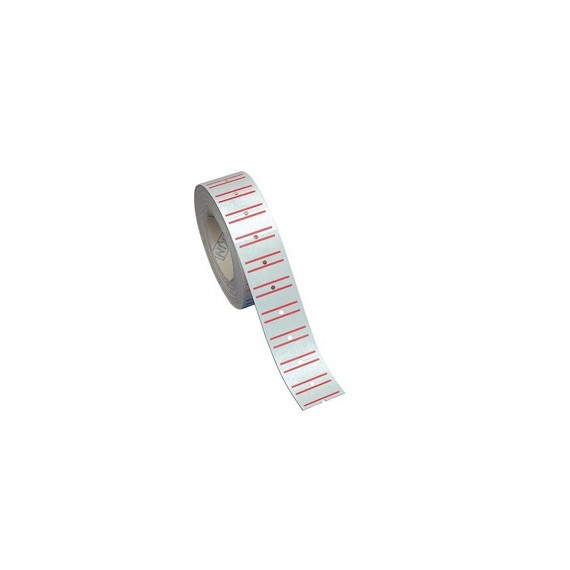 Etichette rigate permanenti per prezzatrici TOWA /MOTEX - 21x12 mm - bianco - rotolo da 1000 etichette