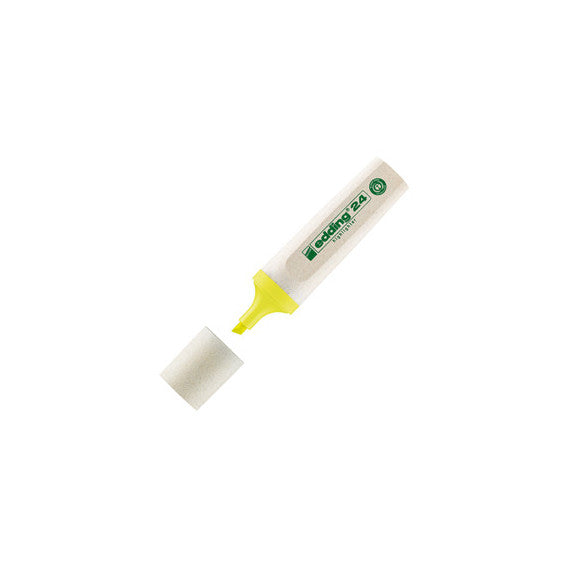 Evidenziatore 24 EcoLine - punta a scalpello - tratto da 2,0-5,0mm  - giallo - Edding