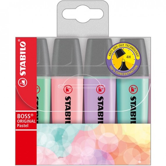 Evidenziatore Boss Original Pastel - punta a scalpello - tratto 2 - 5 mm - rosa antico 129 - Stabilo