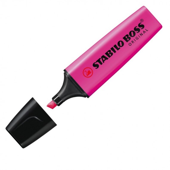 Evidenziatore Boss Original - punta a scalpello - tratto 2 - 5 mm - colori assortiti - Stabilo - busta 6 pezzi
