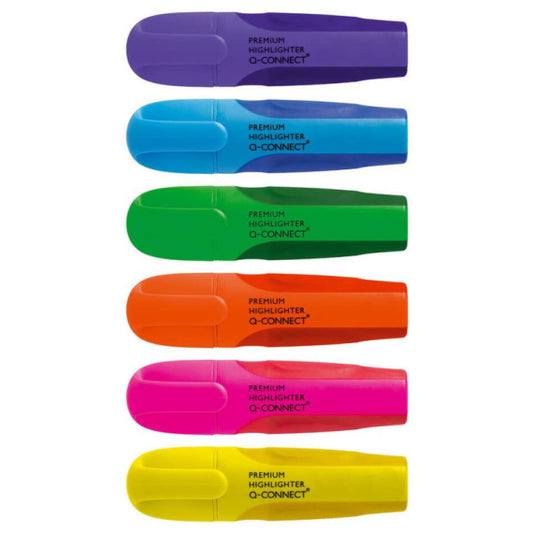Evidenziatore Q-Connect 2-5 mm  astuccio da 6 colori - KF16042