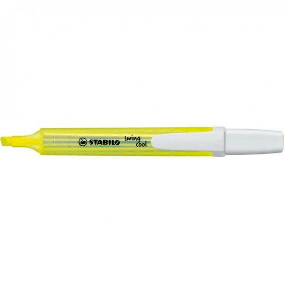 Evidenziatore Stabilo Swing Cool - punta scalpello -  tratto 1 4 mm - giallo 24 - Stabilo