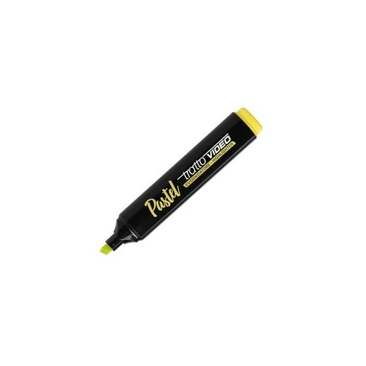 Evidenziatore Tratto Video pastel  - punta a scalpello - tratto da 1,0mm-5,0mm - giallo limone - Tratto