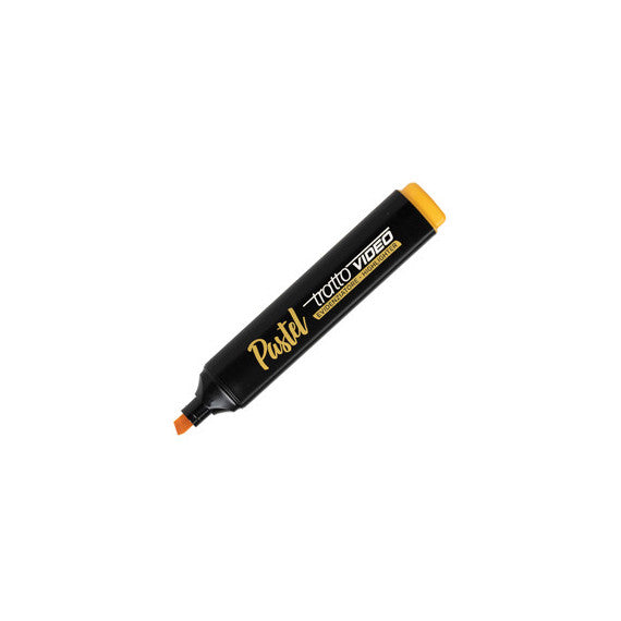 Evidenziatore Tratto Video pastel  - punta a scalpello - tratto da 1,0mm-5,0mm - arancione mandarino - Tratto