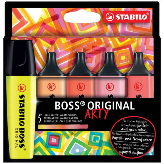 Evidenziatori Stabilo Boss Arty conf. 5 colori caldi - 70/5-02-1-20