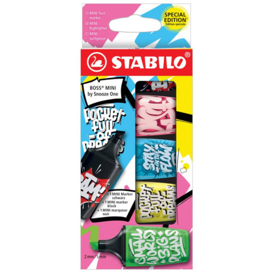 Evidenziatori Stabilo BOSS mini by SNOOZE ONE conf. 5 colori assortiti 07/05-30-10