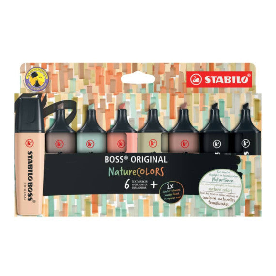 Evidenziatori Stabilo Boss Nature Colors - conf. 8 colori 70/8-2-1