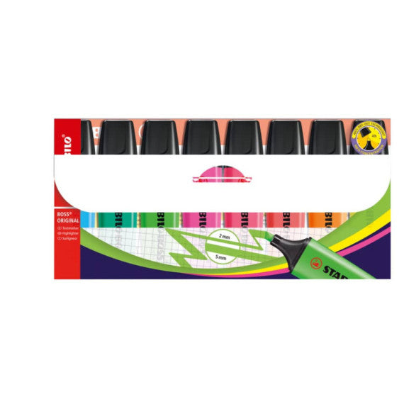 Evidenziatori Stabilo Boss Original 2-5 mm assortiti astuccio da 8 - 70/8
