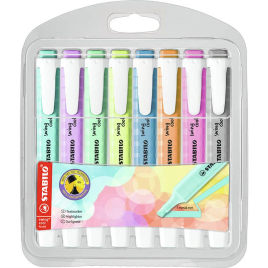 Evidenziatori Swing Cool Pastel Stabilo conf. 8 colori assortiti 275/8-08-2