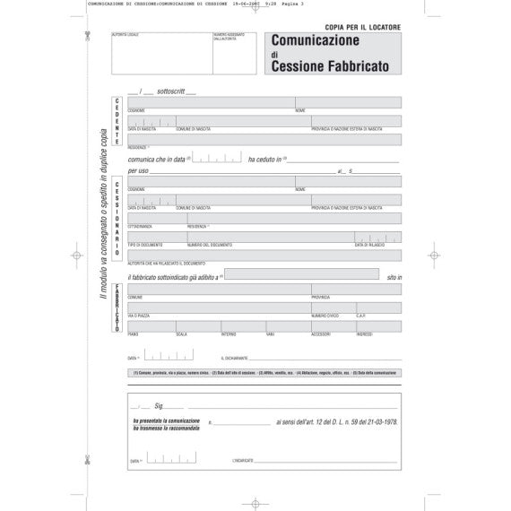 Fascicolo contratto di locazione libero - 29,7 x 21cm - Edipro