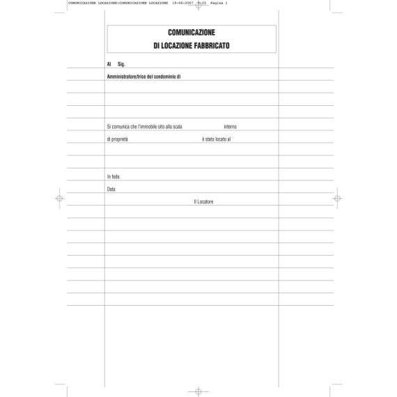 Fascicolo contratto di locazione libero - 29,7 x 21cm - Edipro