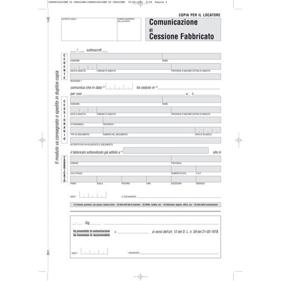 Fascicolo contratto di locazione libero - 29,7 x 21cm - Edipro