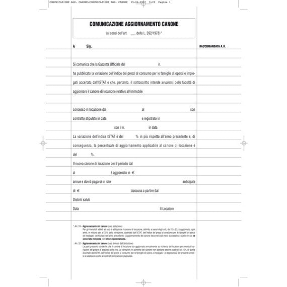 Fascicolo contratto di locazione libero - 29,7 x 21cm - Edipro