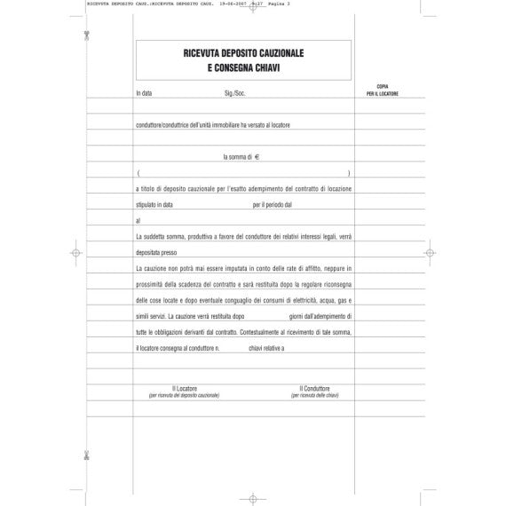 Fascicolo contratto di locazione libero - 29,7 x 21cm - Edipro