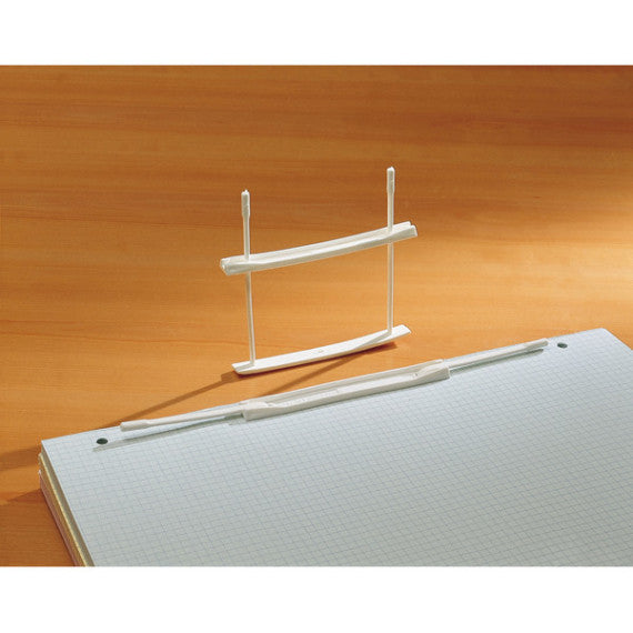 Fastener fermafogli - plastica - passo 80 mm - capacità 6 cm - bianco - Fellowes - conf. 100 pezzi