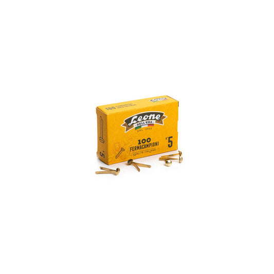 Fermacampioni ottonati - n. 5 - 2,5 cm - Leone - conf. 100 pezzi