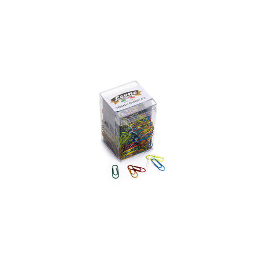 Fermagli metallizzati - n. 2 - 2,6 cm - colori assortiti - Leone - conf. 500 pezzi