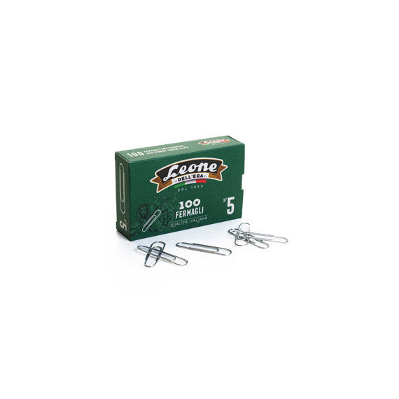 Fermagli zincati - n. 5 - 4,9 cm - Leone - conf. 100 pezzi