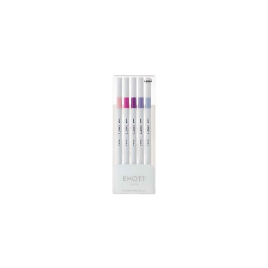 Fineliner Emott - tratto 0.4 mm - colori assortiti floral - Uni Mitsubishi - conf. 5 pezzi