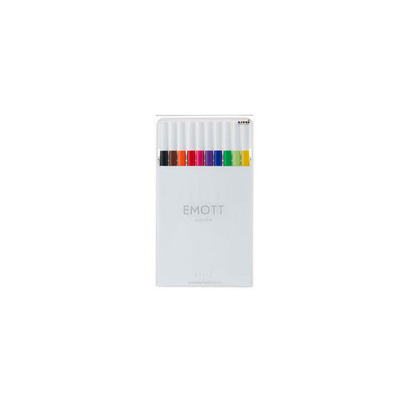 Fineliner Emott - tratto 0.4 mm - colori assortiti standard - Uni Mitsubishi - conf. 10 pezzi