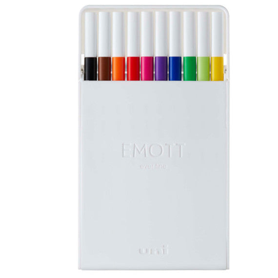 Fineliner Emott - tratto 0.4 mm - colori assortiti standard - Uni Mitsubishi - conf. 10 pezzi