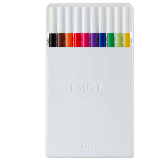 Fineliner Emott - tratto 0.4 mm - colori assortiti standard - Uni Mitsubishi - conf. 10 pezzi