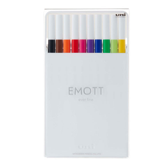 Fineliner Emott - tratto 0.4 mm - colori assortiti standard - Uni Mitsubishi - conf. 10 pezzi