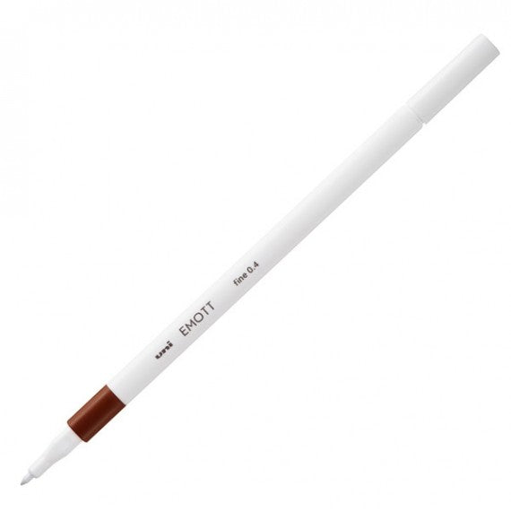 Fineliner Emott - tratto 0.4 mm - marrone - Uni Mitsubishi