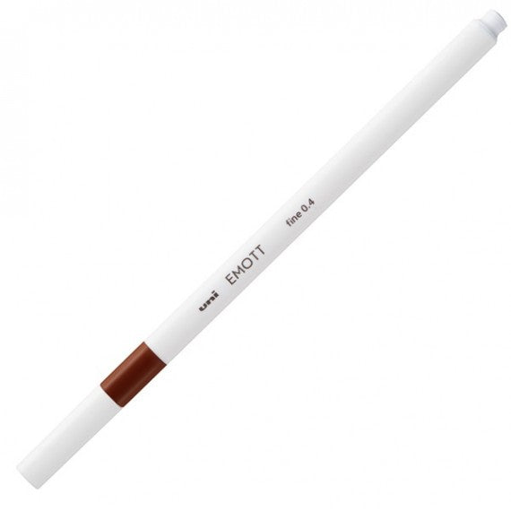 Fineliner Emott - tratto 0.4 mm - marrone - Uni Mitsubishi