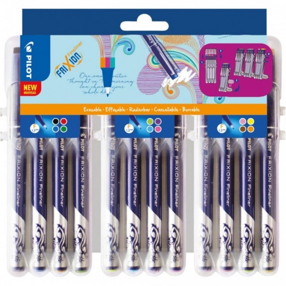 Fineliner Pilot Frixion 0,45 mm assortiti 12 colori conf. 12 pezzi - 356