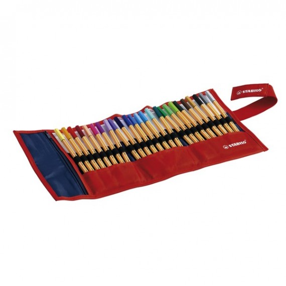 Fineliner Point 88 - tratto 0,4 mm - colori assortiti - Stabilo - rollerset 30 pezzi