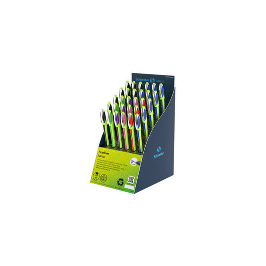 Fineliner premium Xpress 08 - colori assortiti - Schneider - expo 30 pezzi