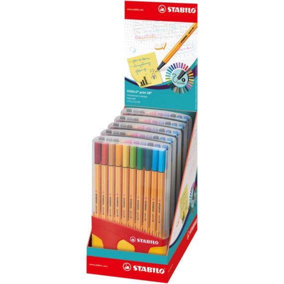 Fineliner Stabilo Point 88® 0,4 mm conf. 20 colori assortiti 8820-03  -14