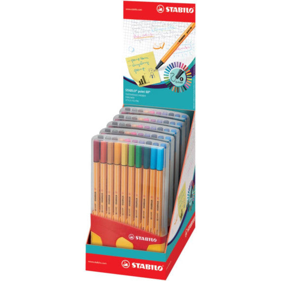 Fineliner Stabilo Point 88® 0,4 mm conf. 20 colori assortiti 8820-03  -14