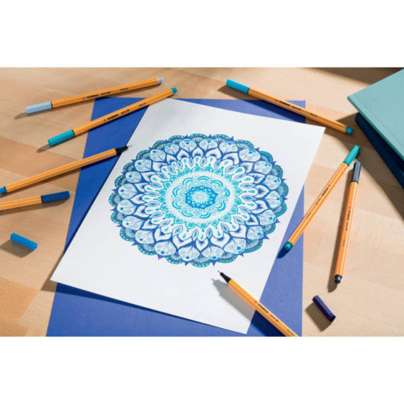 Fineliner Stabilo Point 88® 0,4 mm conf. 8 tonalità di blu - 88/8-03