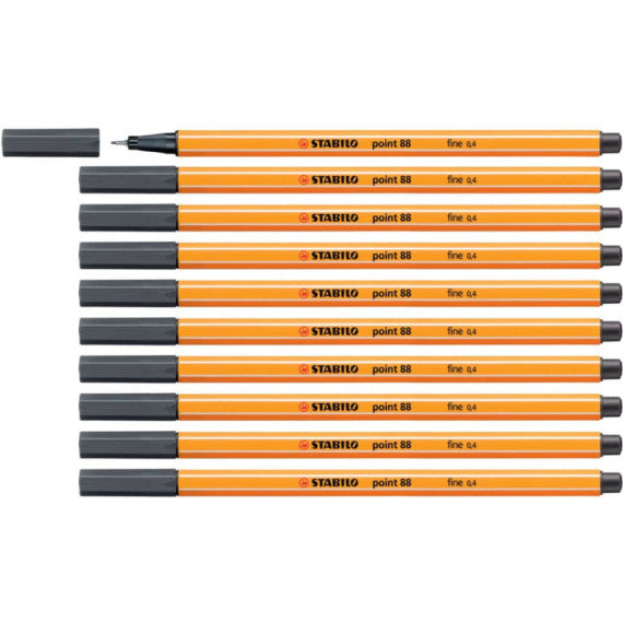Fineliner Stabilo Point 88® 0,4 mm grigio nerastro 88/97