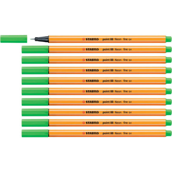 Fineliner Stabilo Point 88® 0,4 mm verde neon 88/033