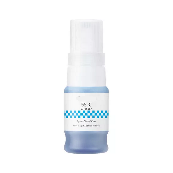 Flacone di inchiostro GI-55C ciano 6289C001 ink pigment serbatoio compatibile per Canon Maxify GX1050,GX2050 GI55 capacità 40ml