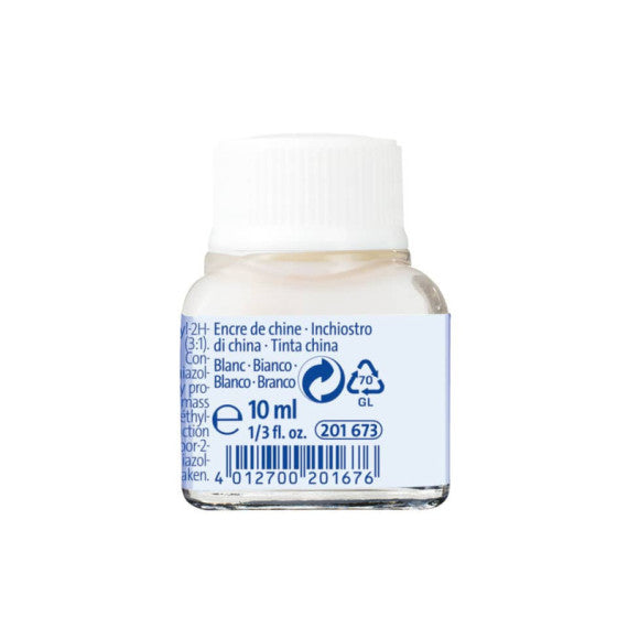 Flacone inchiostro di china Pelikan 523-17 da 10 ml - bianco - 201673