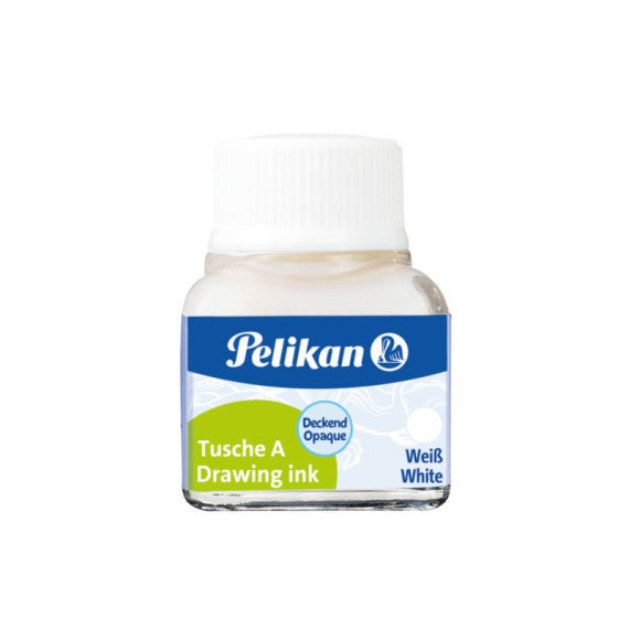 Flacone inchiostro di china Pelikan 523-17 da 10 ml - bianco - 201673