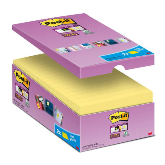 Foglietti Post-it® Notes Giallo Canary? cf. 14 blocchetti + 2 gratis da 90 ff - 6655SSCY-VP16
