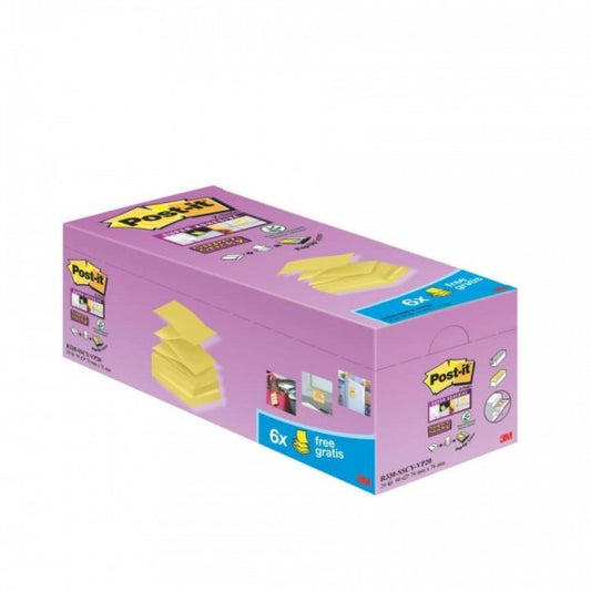 Foglietti Post-it® Super Sticky a Z Giallo Canary? conf. 16 blocchetti + 4 gratis da 90 ff - R330-SSCYVP20