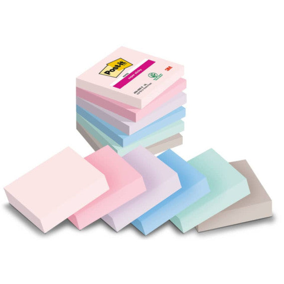 Foglietti Post-it® Super Sticky Soulful 76x 76 mm conf. 4 blocchetti + 2 gratis da 90 ff - 7100259203
